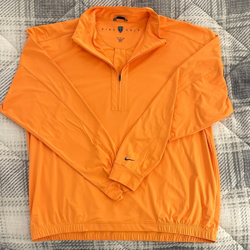 Nike Golf Dri fit Men's Vibrant Orange Windbreaker. Excellent condition